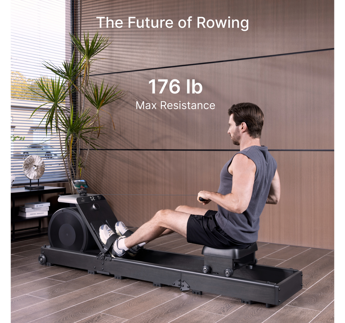 Kingsmith Water Resistance Rowing Machine WM20 (Black) เครื่องกรรเชียงบก